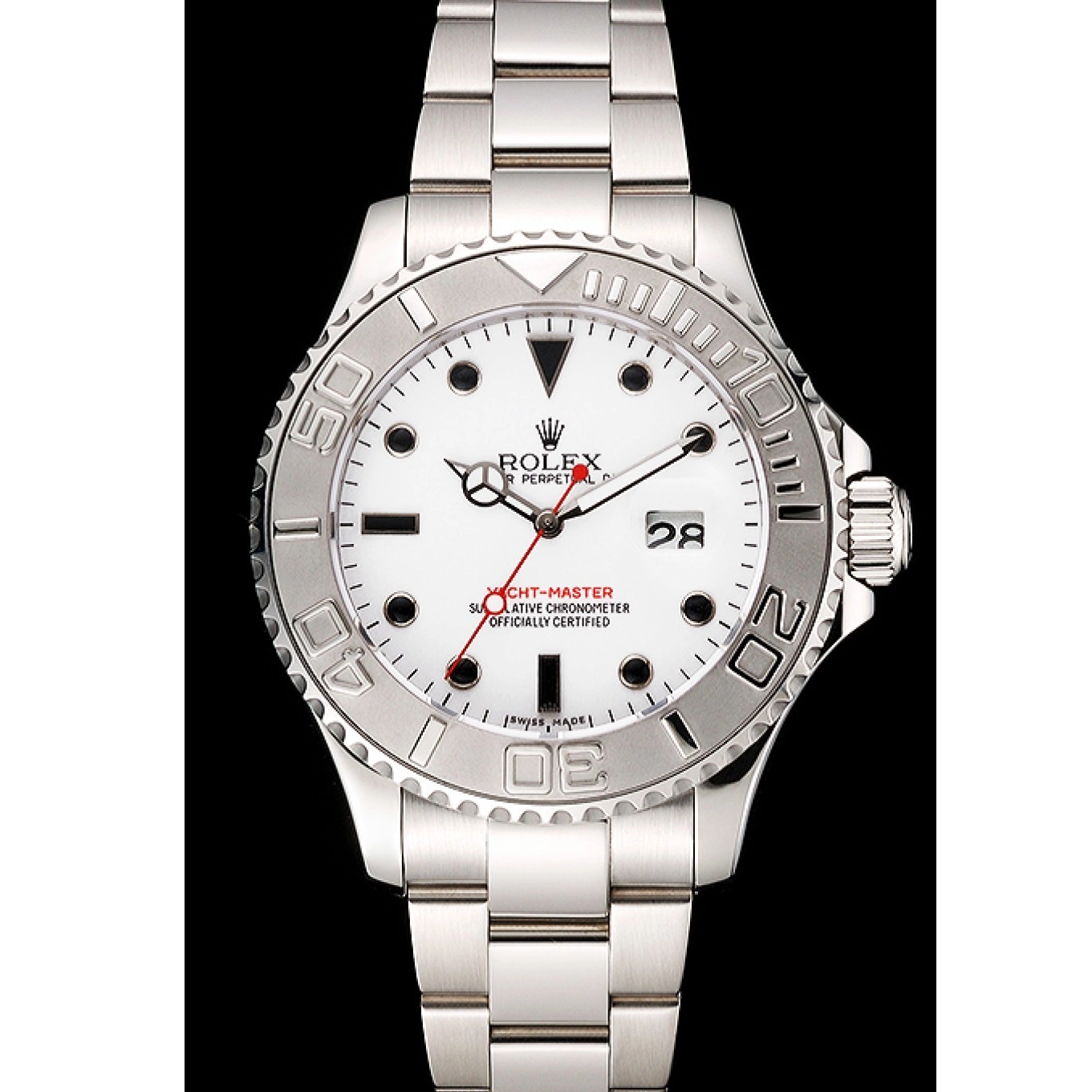 Bracelet And Rolex Steel Yacht-Master Stainless Dial Case White 0824